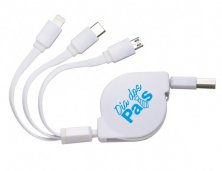 Cabo USB Retrtil 3 Funes 338 Personalizado